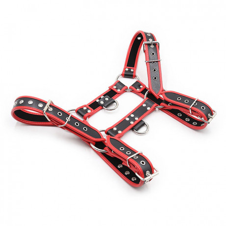 Ремни на тело с контрастной отделкой