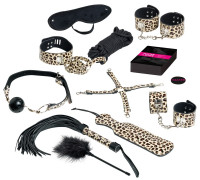 Набор фетиш аксессуаров для фиксации в леопардовой расцветке Master Slave