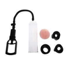 Вакуумная помпа со сменными насадками для стимуляции и мастурбации