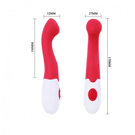 Вибромассажер для стимуляции точки G с изогнутой плоской головкой SHARLES