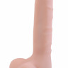 Реалистичный телесный вибратор с мошонкой ANDROID Collection