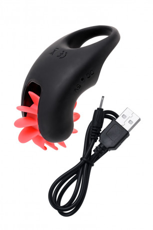 Мощное виброкольцо с язычками для клитора EROTIST MILL