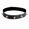 Рабский ошейник из натуральной кожи с велюровой подкладой