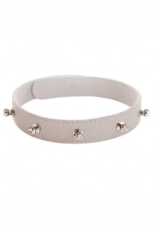 Рабский ошейник из натуральной кожи с велюровой подкладой