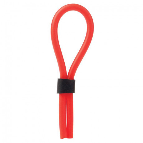 Красное силиконовое лассо на пенис Silicone Stud Lasso Rings