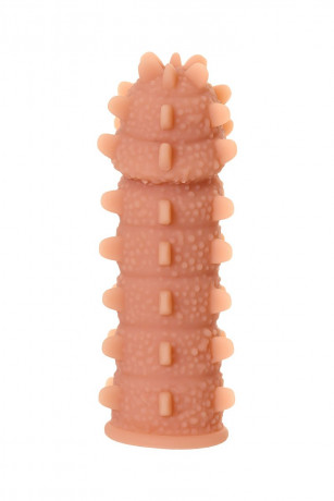 Мягкая увеличивающая насадка на пенис с бугорками EXTREME SLEEVE