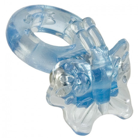 Эрекционное кольцо с вибробабочкой для клитора BASIC BUTTERFLY