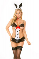 Женский секс костюм зайчика с ушками и хвостиком Ethel