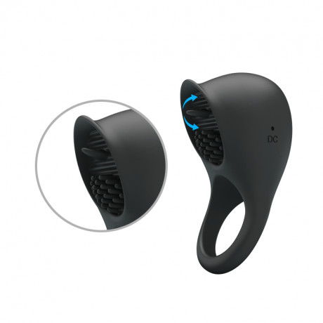 Эрекционное виброкольцо с клиторальным стимулятором Pretty Love Ring Shaking II