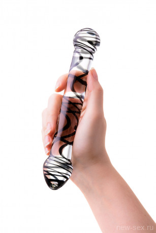Гладкий стеклянный двухголовый фаллоимитатор Sexus Glass