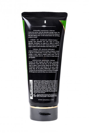 Съедобный шелковистый массажный крем для тела с ароматом груши и зеленого чая Shunga