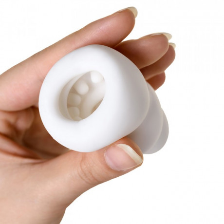 Мини мастурбатор с шариками и линиями Pucchi Combo