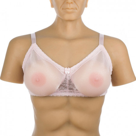 Розовый бюстгальтер с накладной грудью
