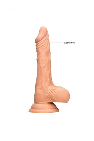 Реалистичный фаллоимитатор с округлой головкой Realistic Dildo With Balls