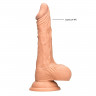 Реалистичный фаллоимитатор с округлой головкой Realistic Dildo With Balls