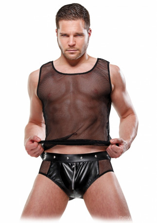 Костюм СТРИПТИЗЕРА черный, S/M
