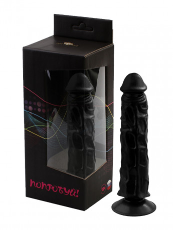 Реалистичный имитатор пениса на присоске с богатым рельефом