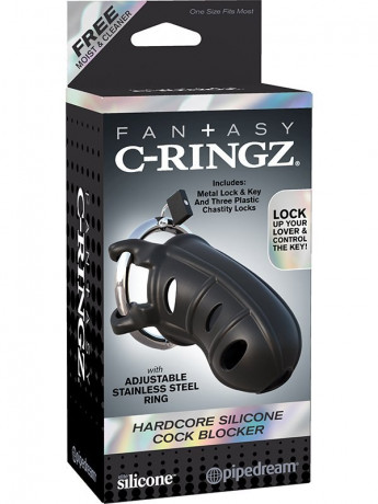 Замок верности Hardcore Silicone Cock Blocker черный