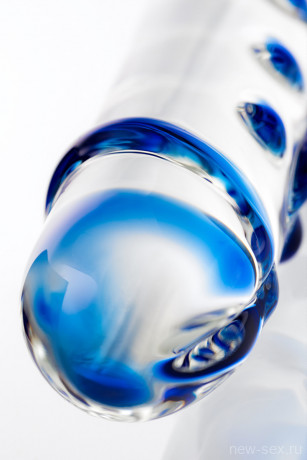 Двойной прозрачный фаллос из стекла