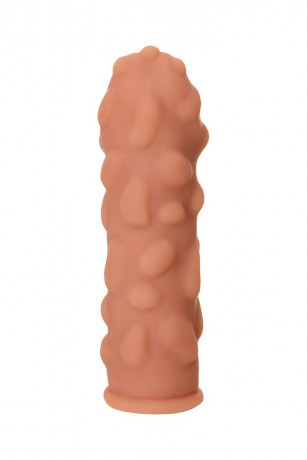 Телесная насадка на фаллос с крупными бугорками Extreme Sleeve