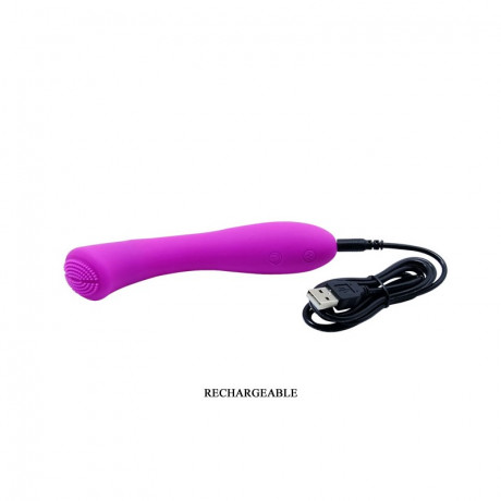 Перезаряжаемый мини вибратор с плоской головкой LEN