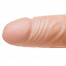 Пустотелый мужской фаллопротез телесного цвета с регулируемыми ремешками