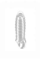 Насадка закрытого типа для увеличения длины члена и подхвата мошонки Stretchy Thick Penis Extension Tran