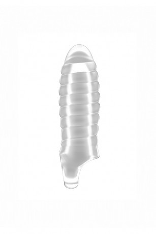 Насадка закрытого типа для увеличения длины члена и подхвата мошонки Stretchy Thick Penis Extension Tran