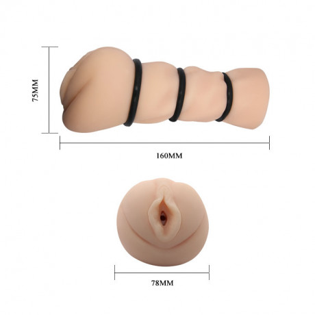 Мужской мастурбатор с тремя кольцами