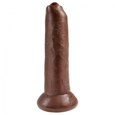 Фаллоимитатор на присоске с подвижной крайней плотью King Cock 9 Uncut Cock