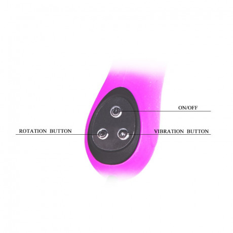 Вибромассажер ротатор с клиторальным стимулятором INTIMATE