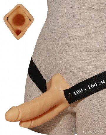 Анально-вагинальный фаллопротез на резинке