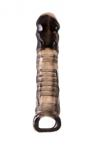 Реалистичная увеличивающая насадка на пенис с рельефной поверхностью плюс 7 см XLover 