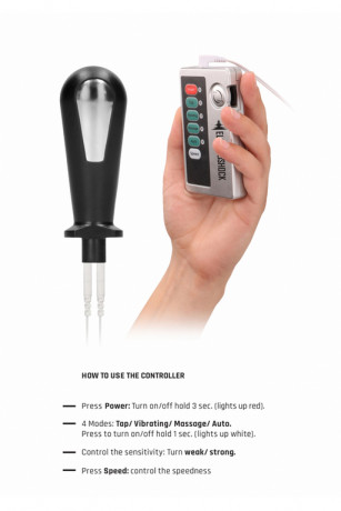 Анальная пробка с электростимуляцией E-Stim Butt Plug Shots Electroshock