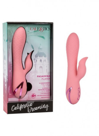 Перезаряжаемый вибромассажер кролик с фунцией ротации Pasadena Player