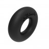 Черное гладкое эрекционное кольцо из эластичного силикона Barbarian
