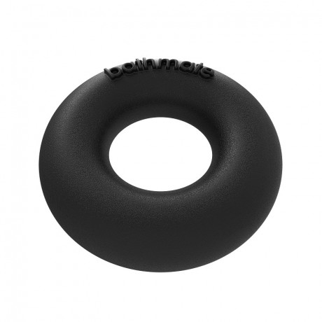 Черное гладкое эрекционное кольцо из эластичного силикона Barbarian