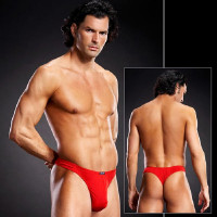 Красные мужские танга из микрофибры L/XL