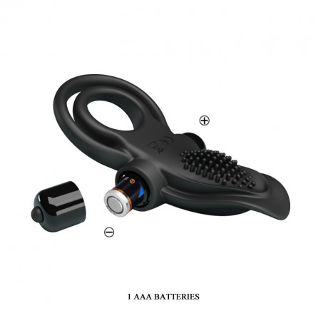 Беспроводное виброкольцо с язычком для клитора Vibrant Penis Ring