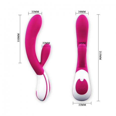 Перезаряжаемый вибромассажер с клиторальной стимуляцией G-spot