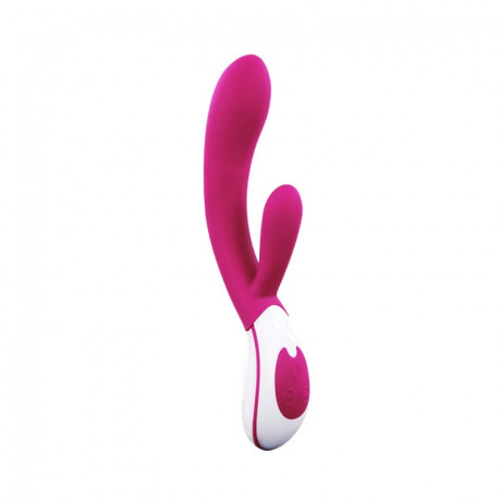 Перезаряжаемый вибромассажер с клиторальной стимуляцией G-spot