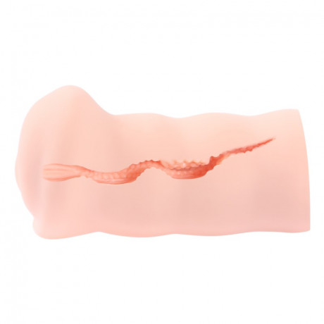 Мастурбатор вагина девственницы со складками и шариками Virgin