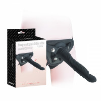 Трусики с анальной насадкой из силикона и 7 режимами вибрации 8 inch Strap-on Ripple Dildo Vibe