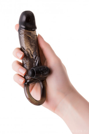 Реалистичная вибро насадка с подхватом мошонки XLover