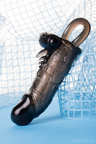 Реалистичная вибро насадка с подхватом мошонки XLover