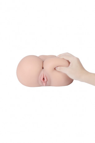 Реалистичный мастурбатор с двумя отверстиями в виде вагины и ануса Real Booty