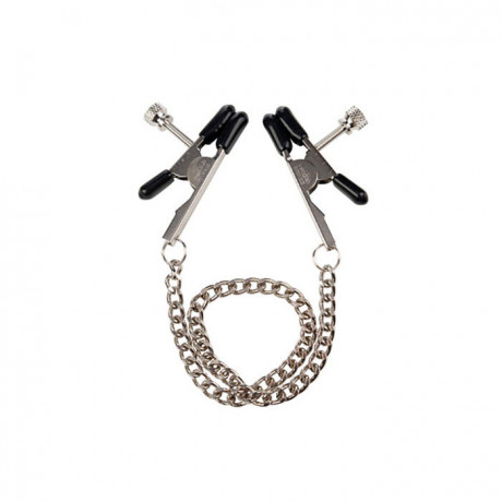 Зажимы на соски в виде прищепок с цепочкой Nipple Jewelry