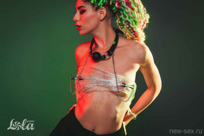 Кляп с металлическими зажимами для сосков Party Hard Gratitude