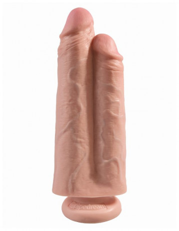 Сдвоенный фаллоимитатор с присоской