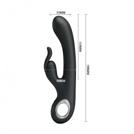 Вибромассажер с клиторальным стимулятором кролик Carina